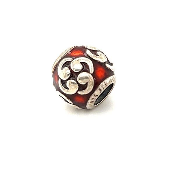 Pandora Red Scroll Charm - Picture 2 of 3